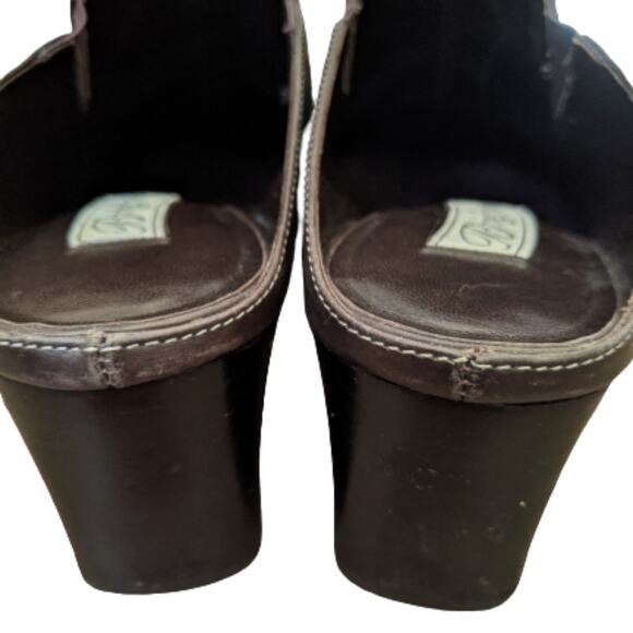 Brighton Tiana Leather Mules Sz 7 1/2 - Picture 5 of 13